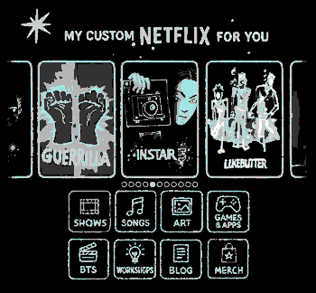 Animated custom Netflix-like preview